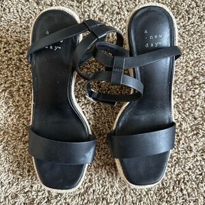 Black and Light Tan Heels